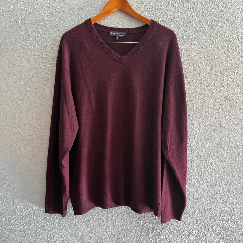 Hart Schaffner Marx Merino Wool Sweater Maroon Big and Tall size 2XB